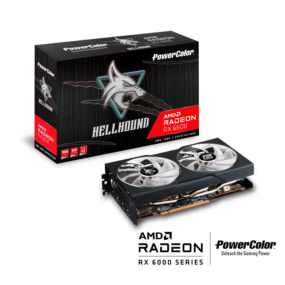 Radeon RX 6600搭載グラフィックカード「Hellhound AMD Radeon RX 6600